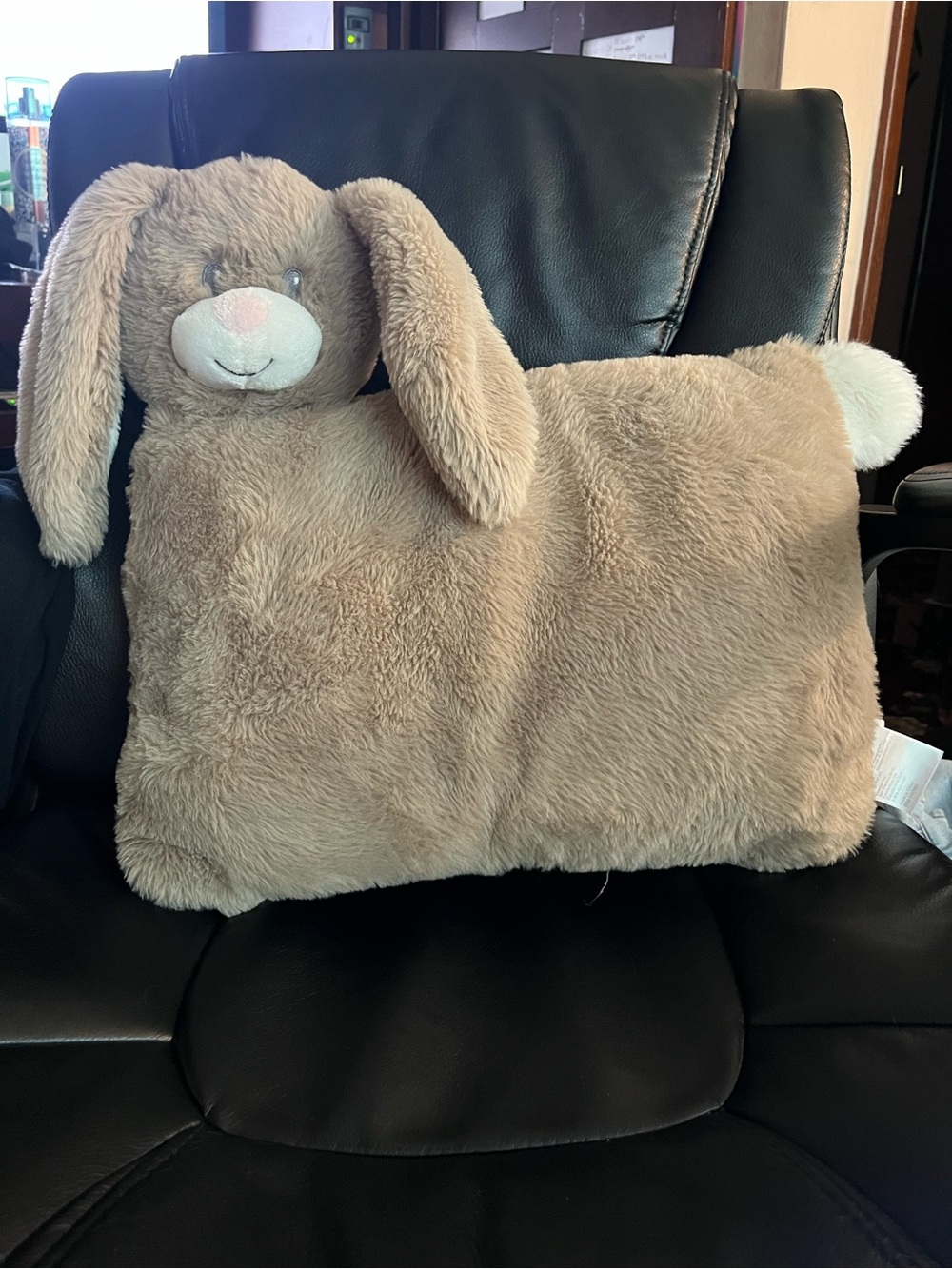 Little Miracles brown bunny rabbit plush pillow